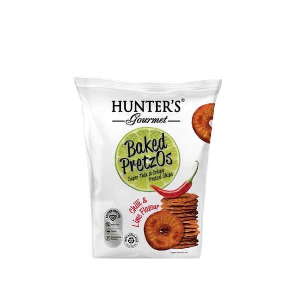 Hunter's Gourmet Chilli & Lime Baked Pretzel Chips 70g
