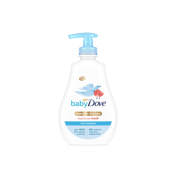 Buy Dove baby head to toe wash rich moisture 400ml in UAE