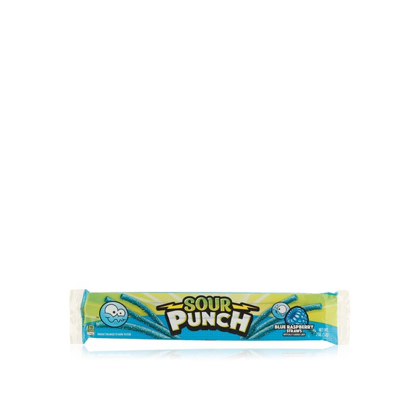 Buy Sour Punch blue raspberry straws 57g in UAE