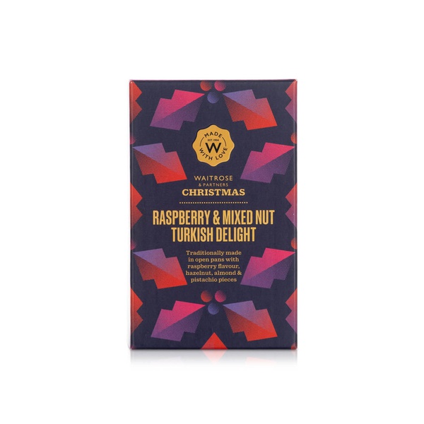 Waitrose Christmas Raspberry and Mixed Nut Turkish Delight 250g