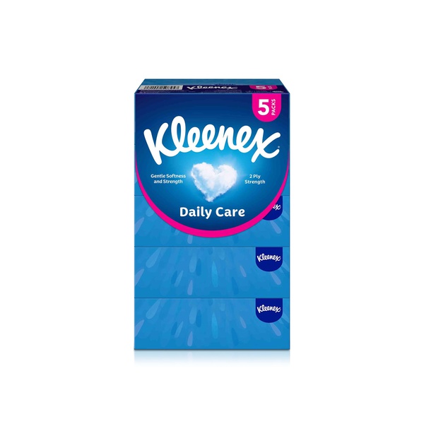 اشتري Kleenex daily care facial tissue 150 sheets x 2 ply x 5 packs في الامارات