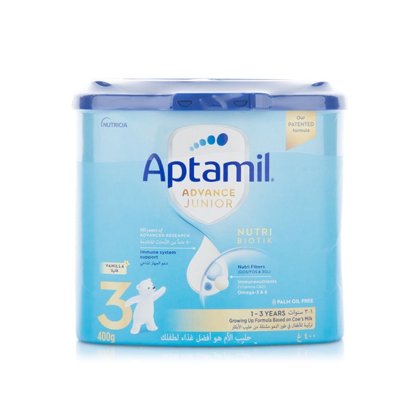 Buy Aptamil advance junior 3 nutri biotik growing up milk formula 1-3 years 400g in UAE