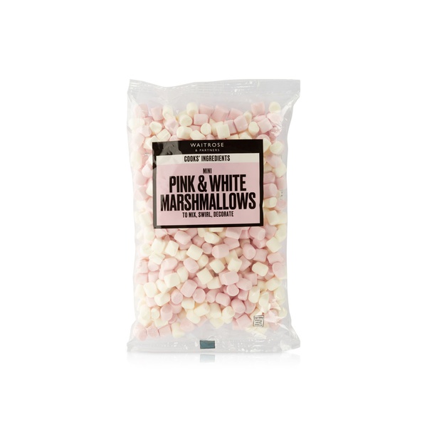 Waitrose Cooks' Ingredients Pink & White Mini Marshmallows 150g