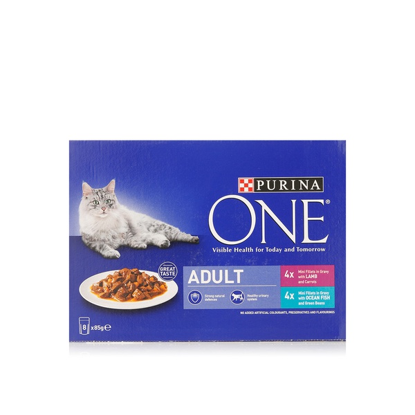 Purina One Ocean Fish and Lamb Adult Cat Food 8 x 85g
