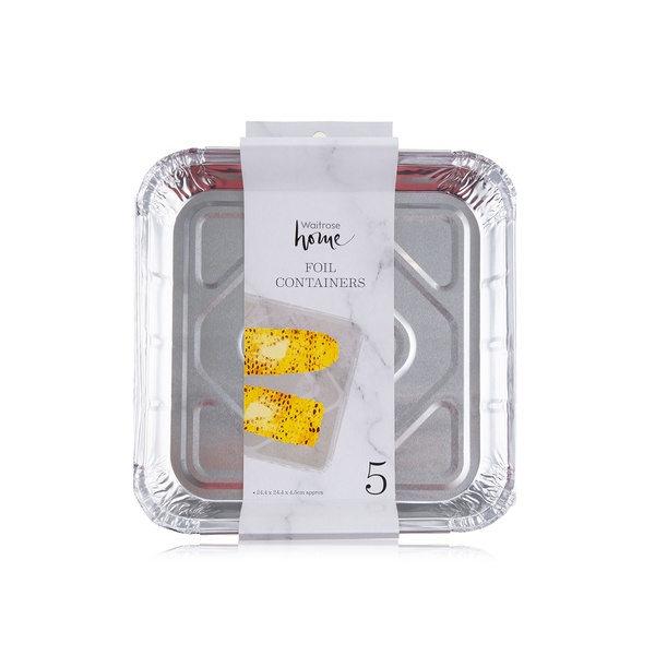 Buy Waitrose Home foil containers 24.4cm x5 in UAE