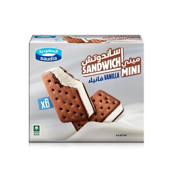 Saudia Mini Vanilla Ice Cream Sandwiches x 6