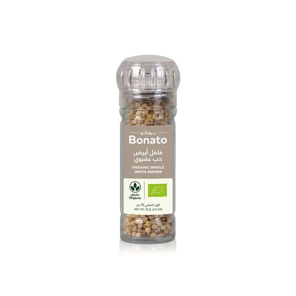 Bonato Organic Whole White Pepper 70g