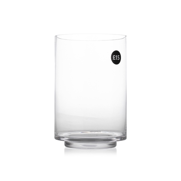 Waitrose Large Glass Hurricane Candle Holder