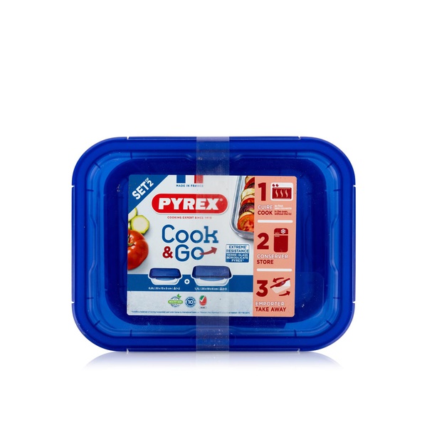 Pyrex Cook & Go Food Container 1.7L & 0.8L