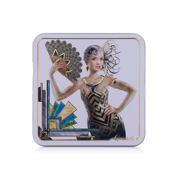 Churchill's Mini Chocolate Chip Shortbread Biscuits Grace Art Deco Tin 150g