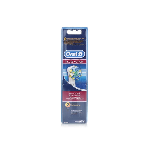 اشتري Oral-B toothbrush replacement headpiece floss action 2 pcs في الامارات