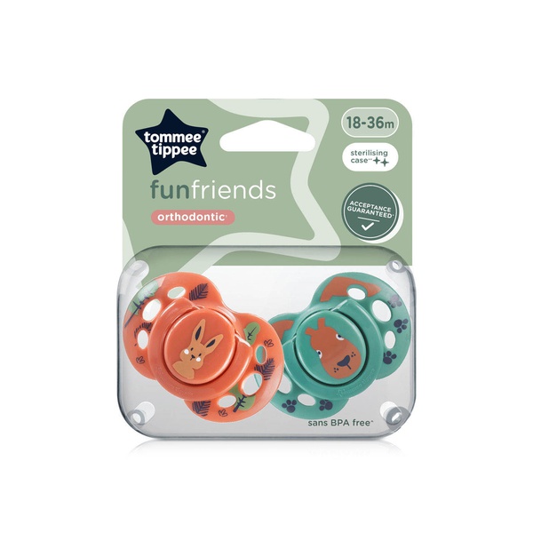 Tommee Tippee Fun Friends Orthodontic Soothers 18-36 Months x 2