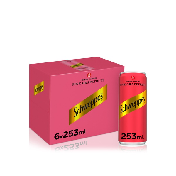 Schweppes Pink Grapefruit Drink 253ml x 6