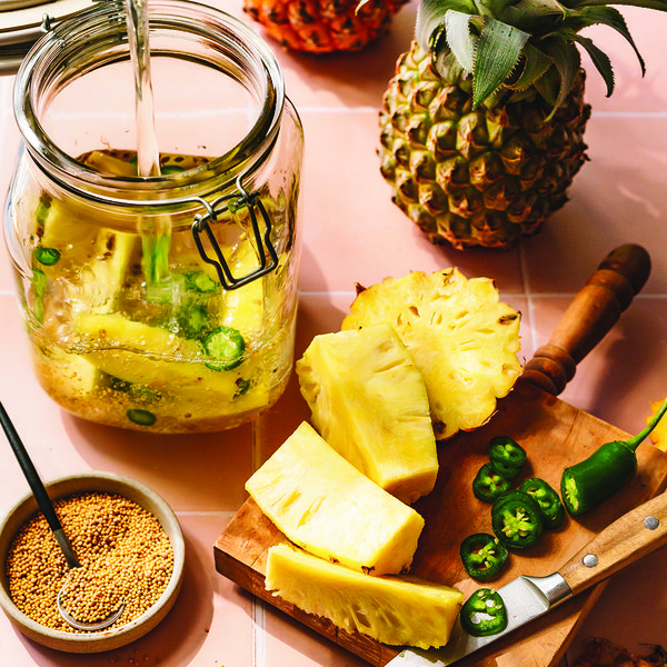 Jalapeño pickled pineapple