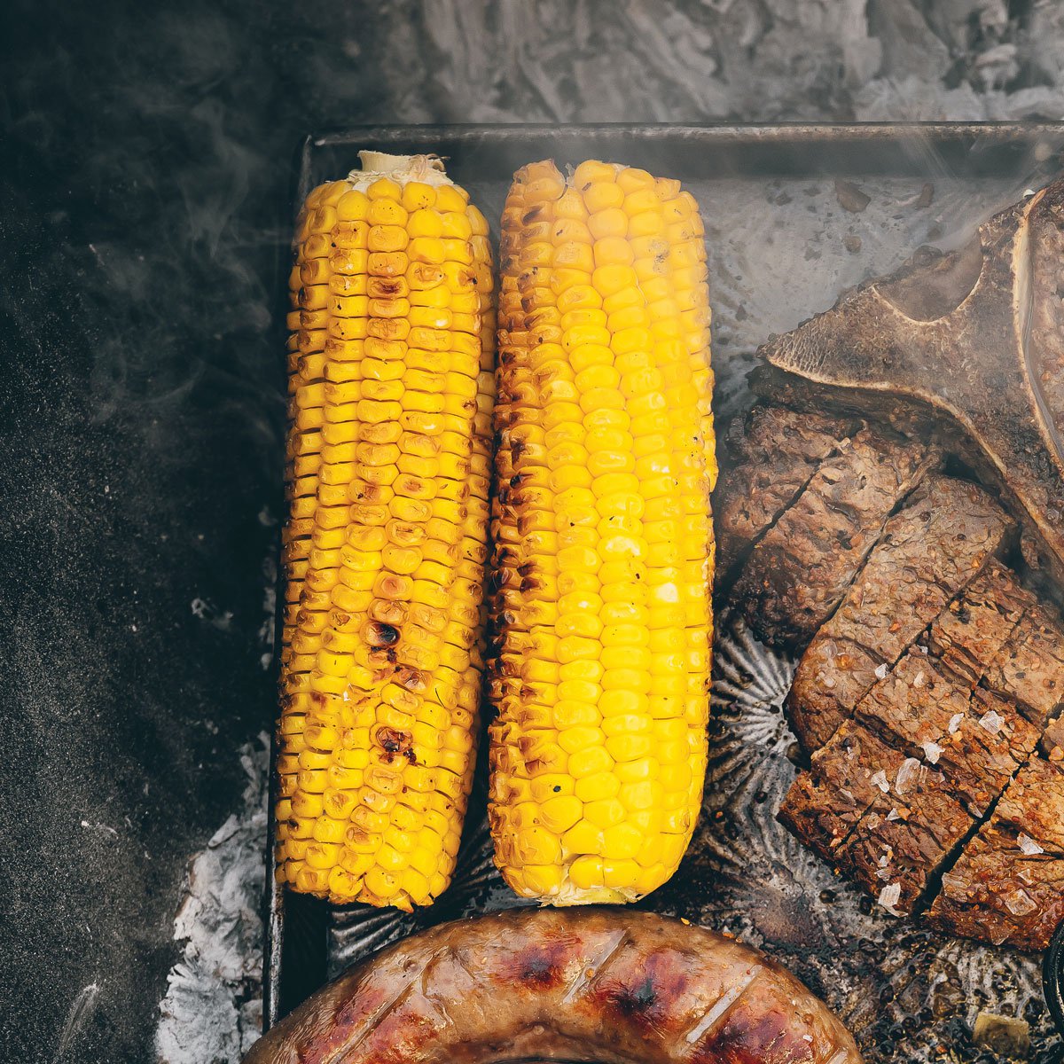Braaied mielies with chutney butter