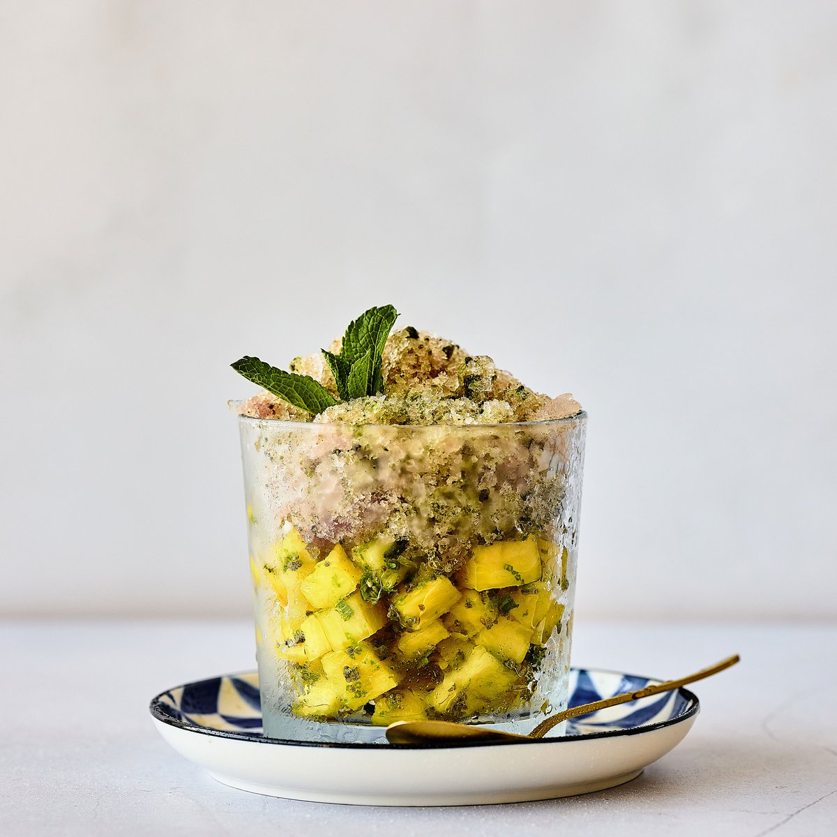 AG1 granita with pineapple salad