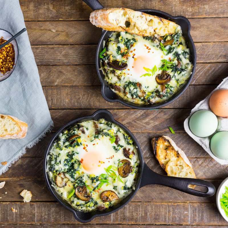 Baked green eggs and ham