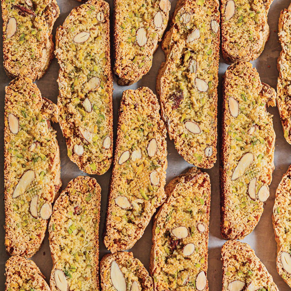 Pistachio and lemon cantucci