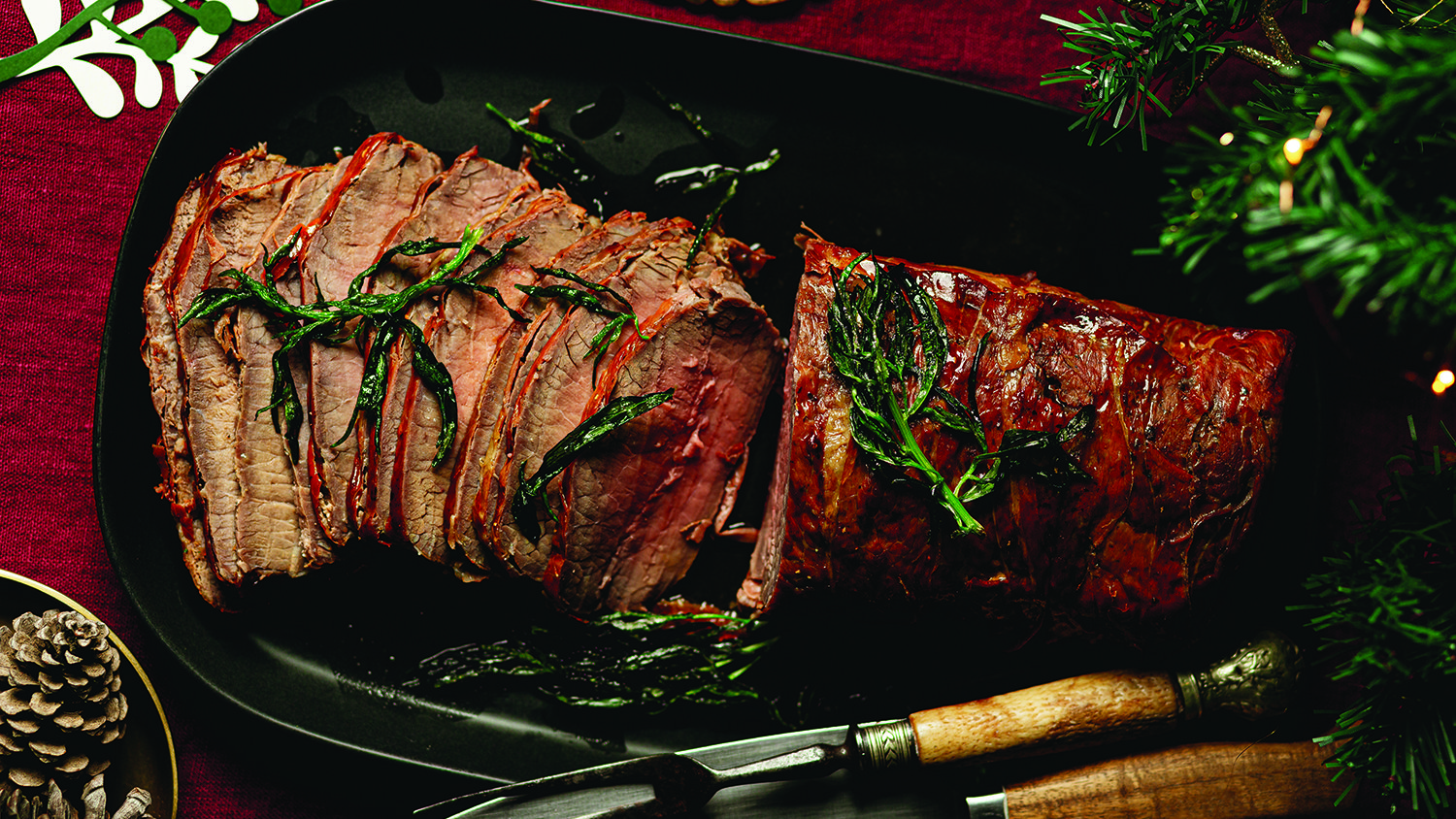 سيرلوين لحم بقر ملفوف بالبريسولا مع الطرخون المقرمش