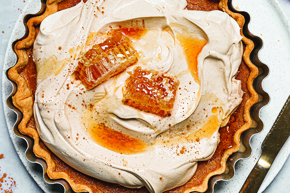 Burnt honey and apple cider pie with spiced whipped cream recipe - Spinneys UAE