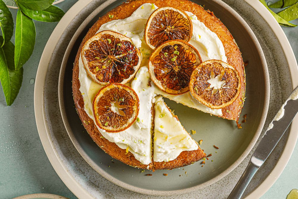 Greek citrus yoghurt cake with yoghurt frosting recipe Spinneys UAE