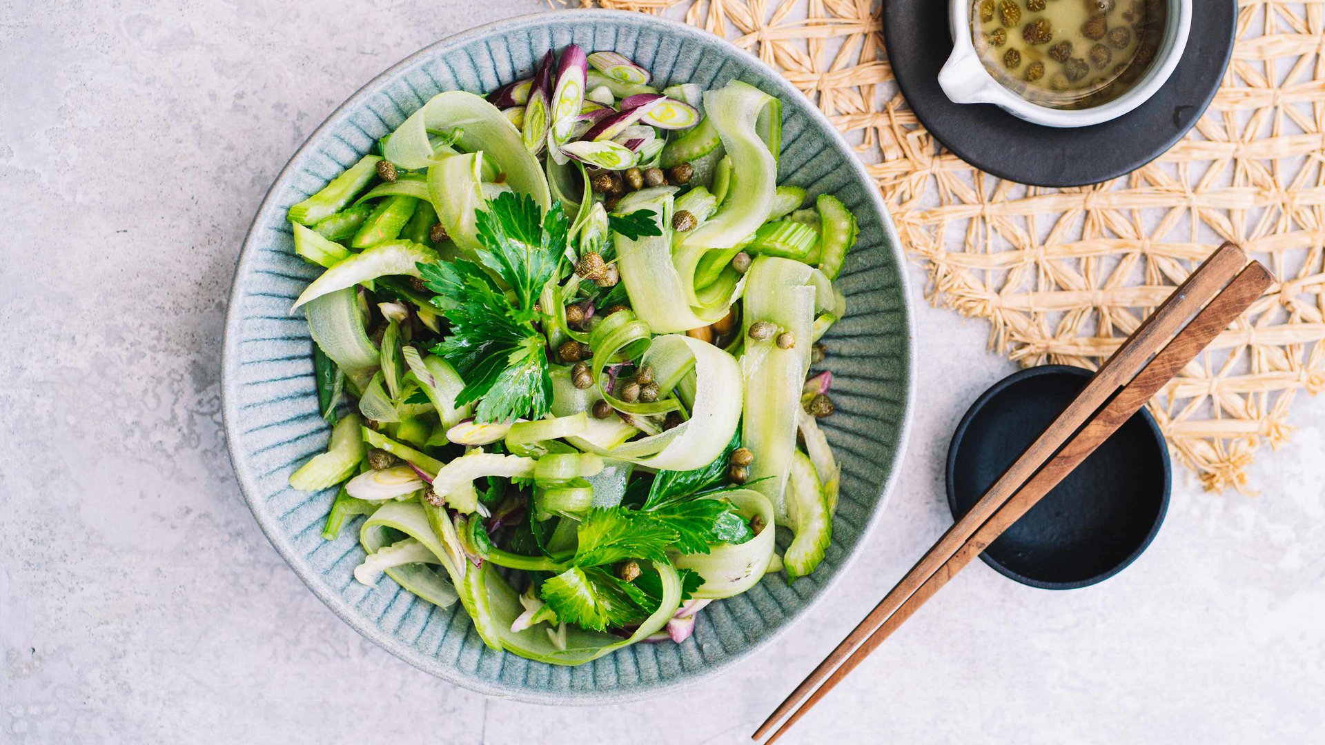 Celery and parsley salad with zesty caper dressing recipe Spinneys UAE