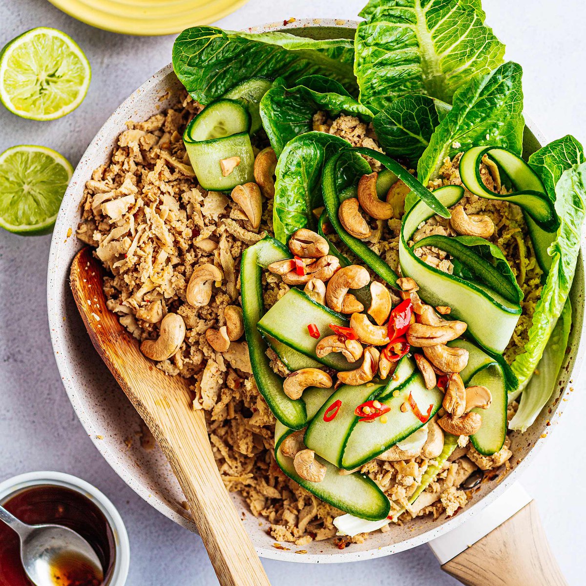 Cheat’s tofu larb recipe Spinneys UAE