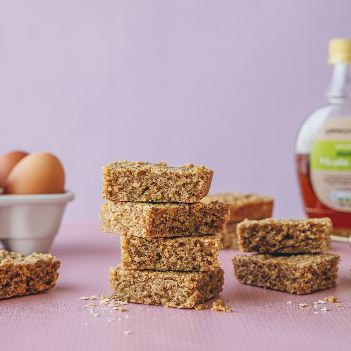 Chewy banana bread oat bars