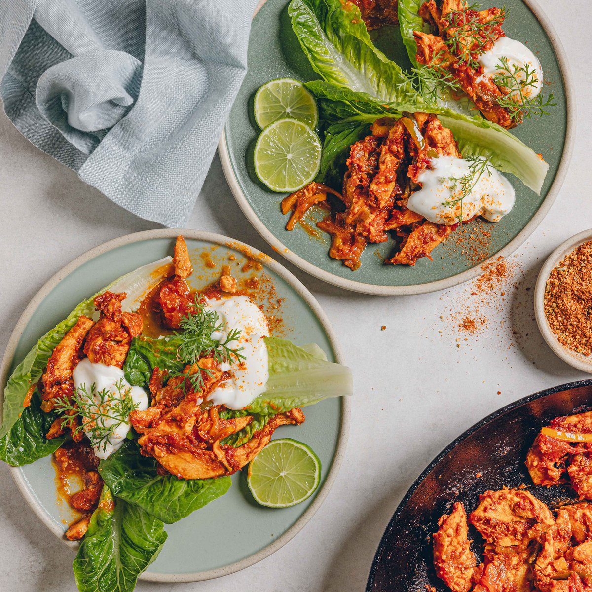 Chicken fajita lettuce wraps    