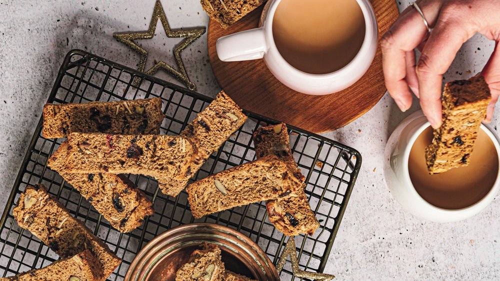 Christmas cake rusks