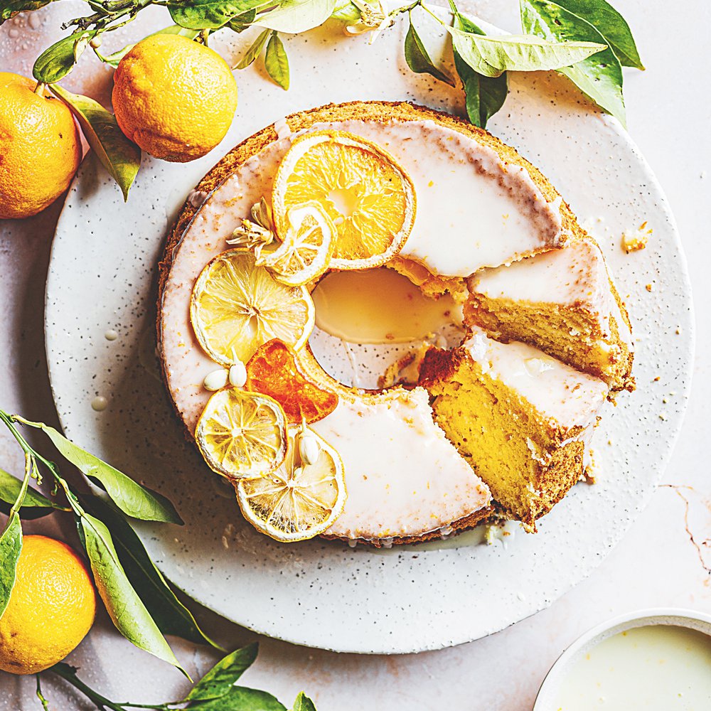 كيكة الشيفون بالليمون والبرتقال