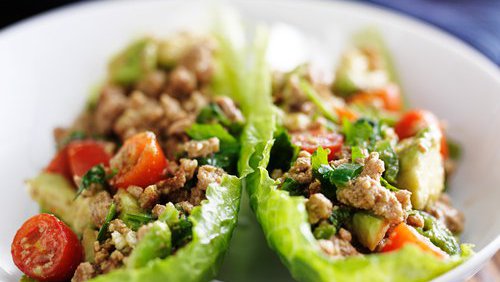 Clean eating chicken lettuce cups