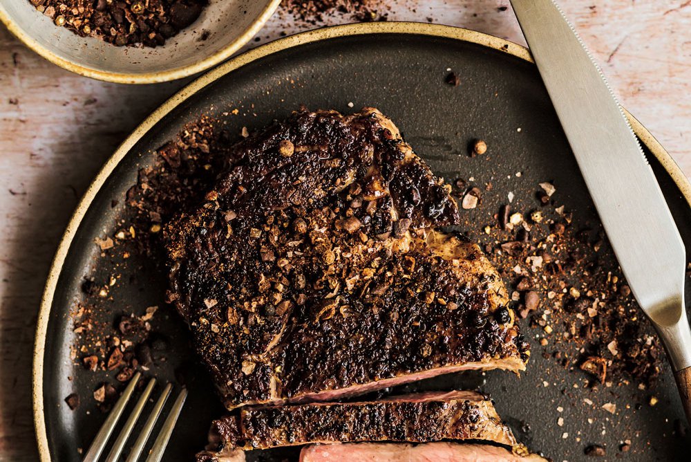 Coffee bean and pepper rubbed rib-eye recipe - Spinneys United Arab ...