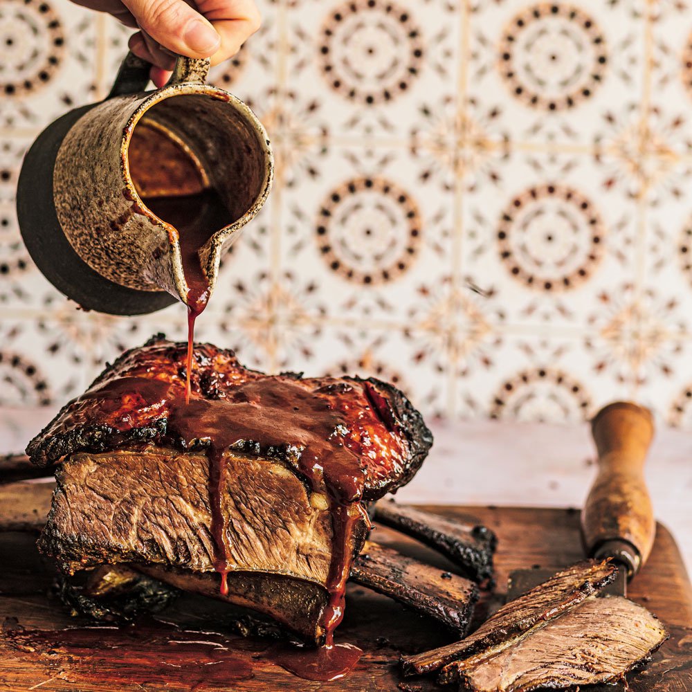 Coffee cup molasses ribs