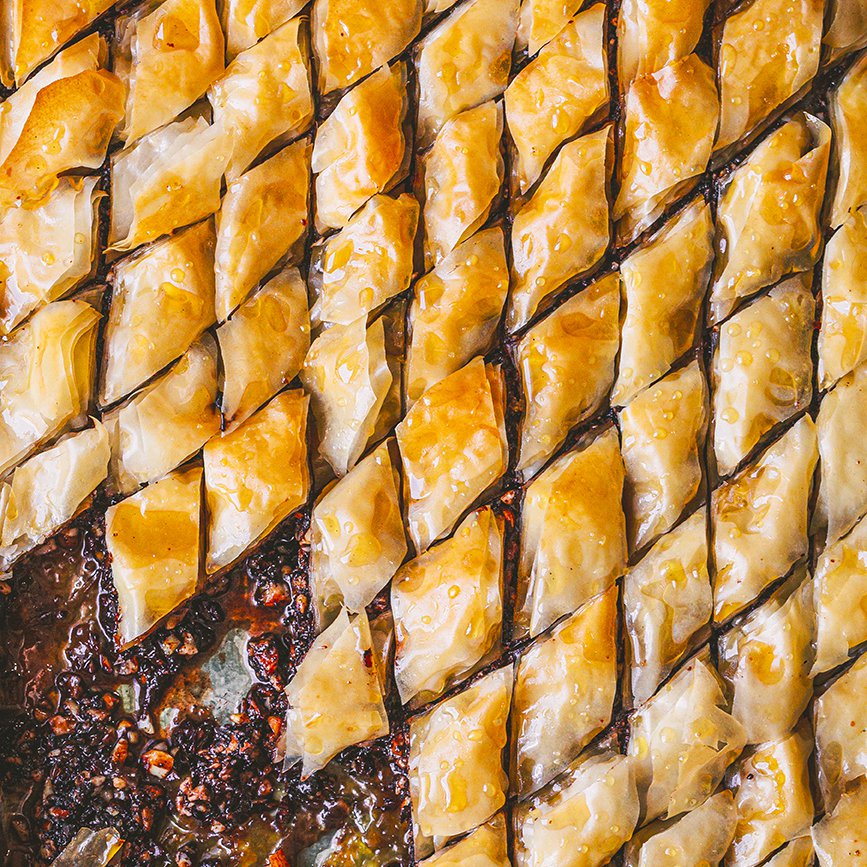 Chocolate chilli baklava
