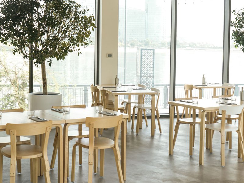 Creating the koji corn dish |The restaurant interiors have undergone a refresh