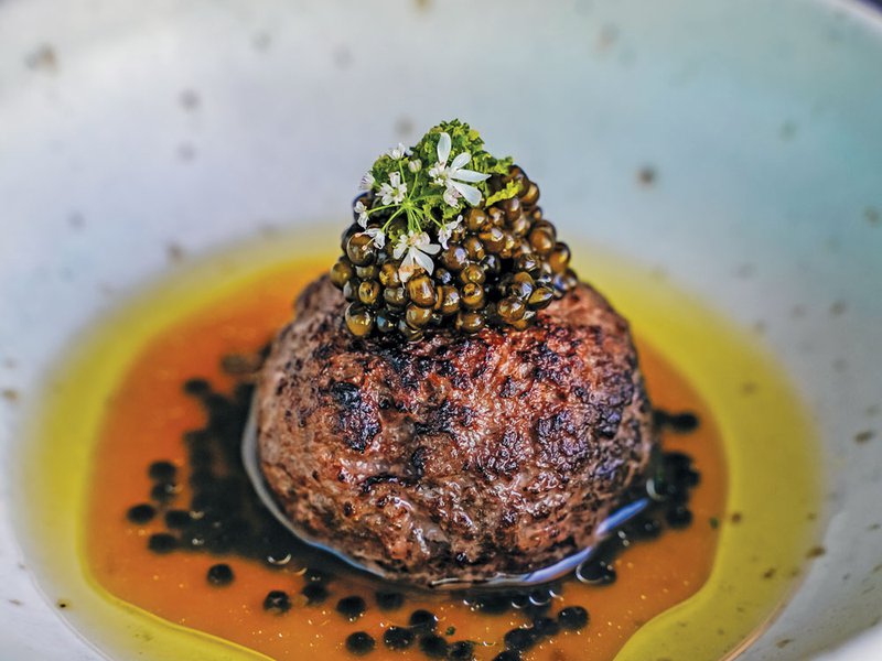 The foie gras puri which is the restaurant’s DNA dish | A5 Tsukune and caviar is a signature item on the menu