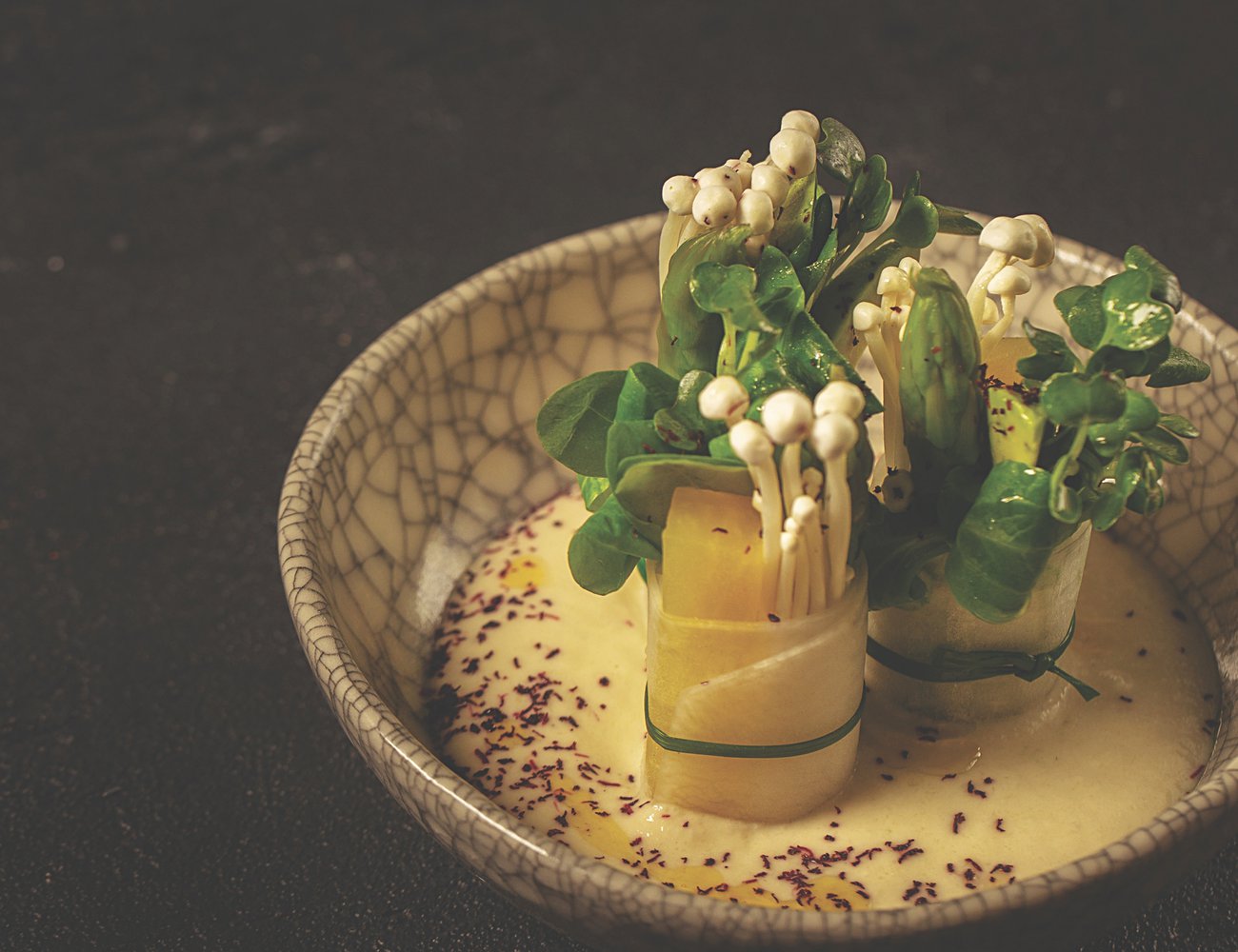 Daikon salad with wild ginger dressing – one of the many exquisite dishes at Taiko.jpg