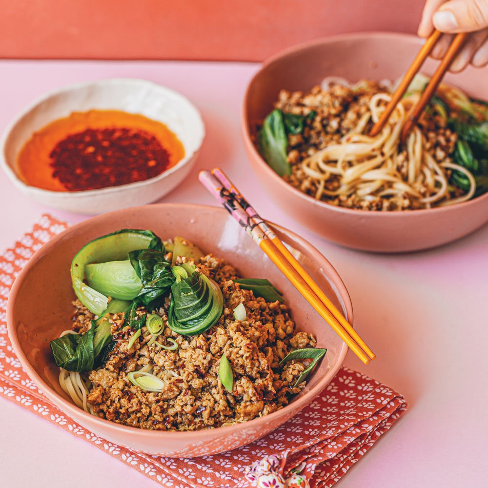 Dan dan noodle salad