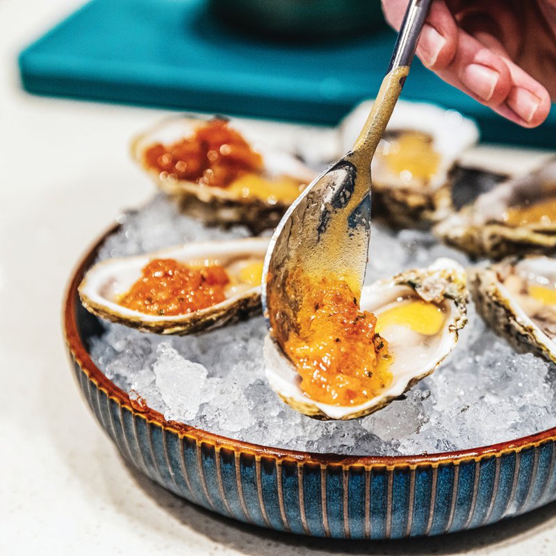 Dibba Bay oysters with a citrus vinaigrette and ponzu dressing