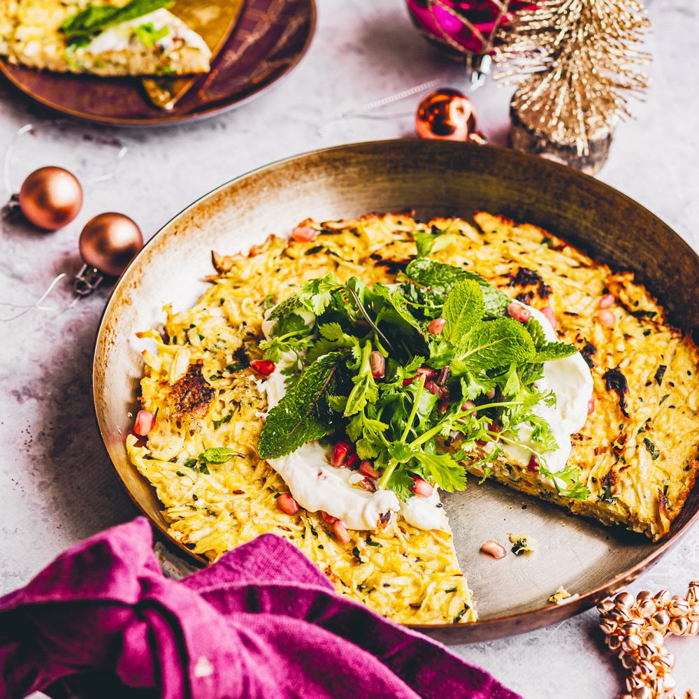 Spiced celeriac and parsnip röstis