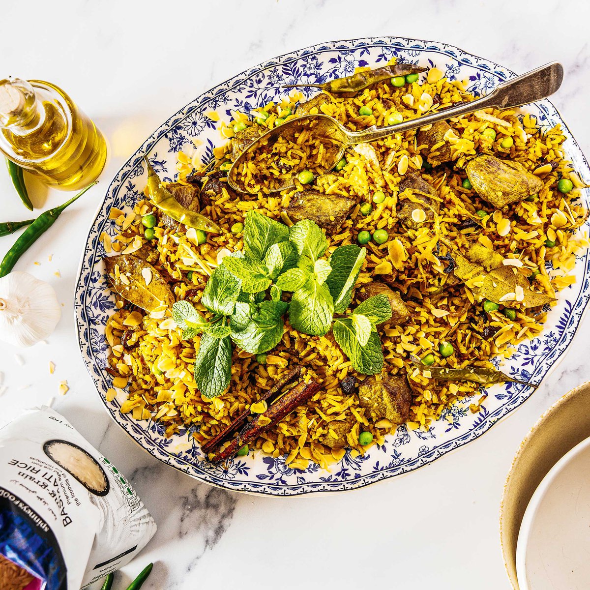 لحم الضأن مع البرياني