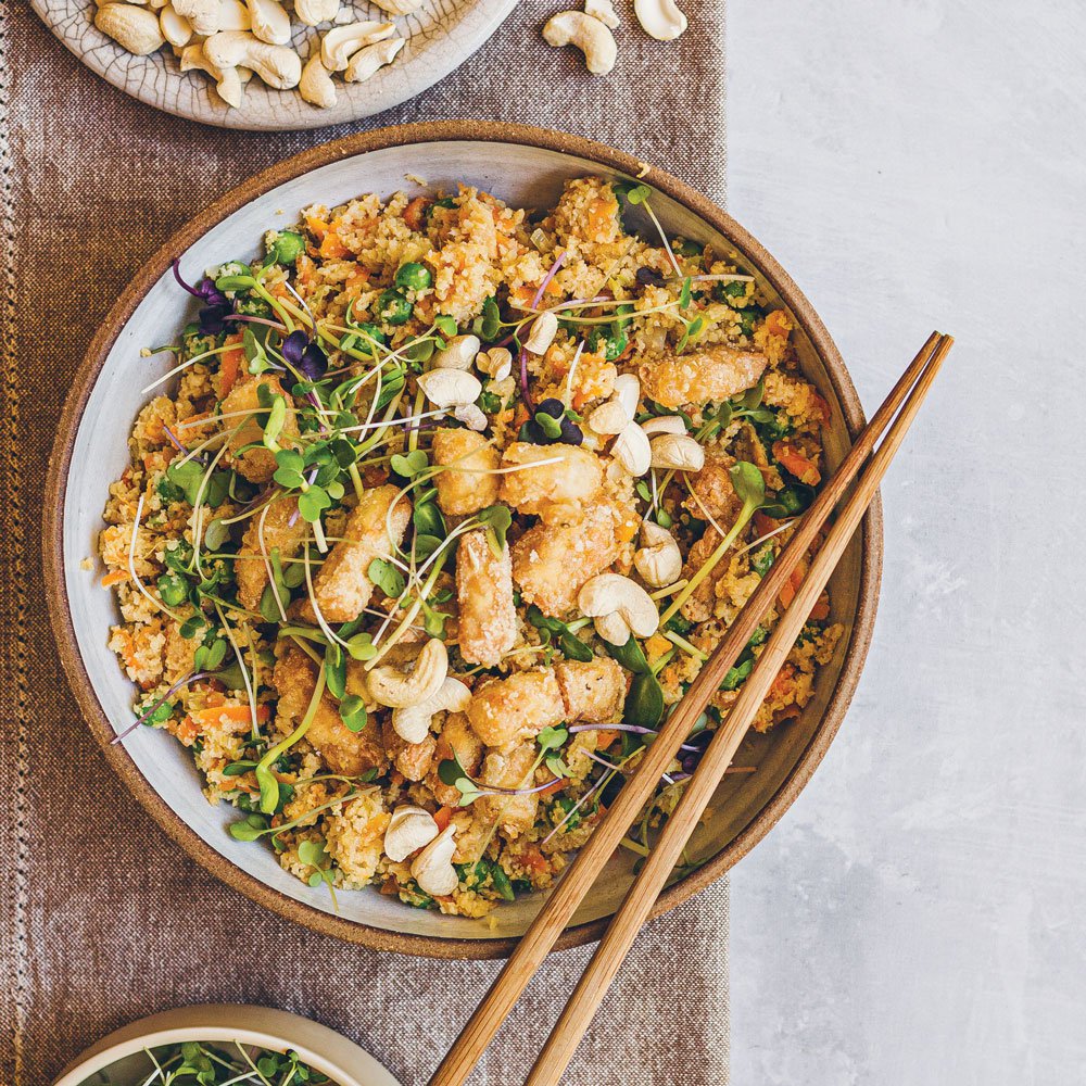 Egg-fried cauliflower rice