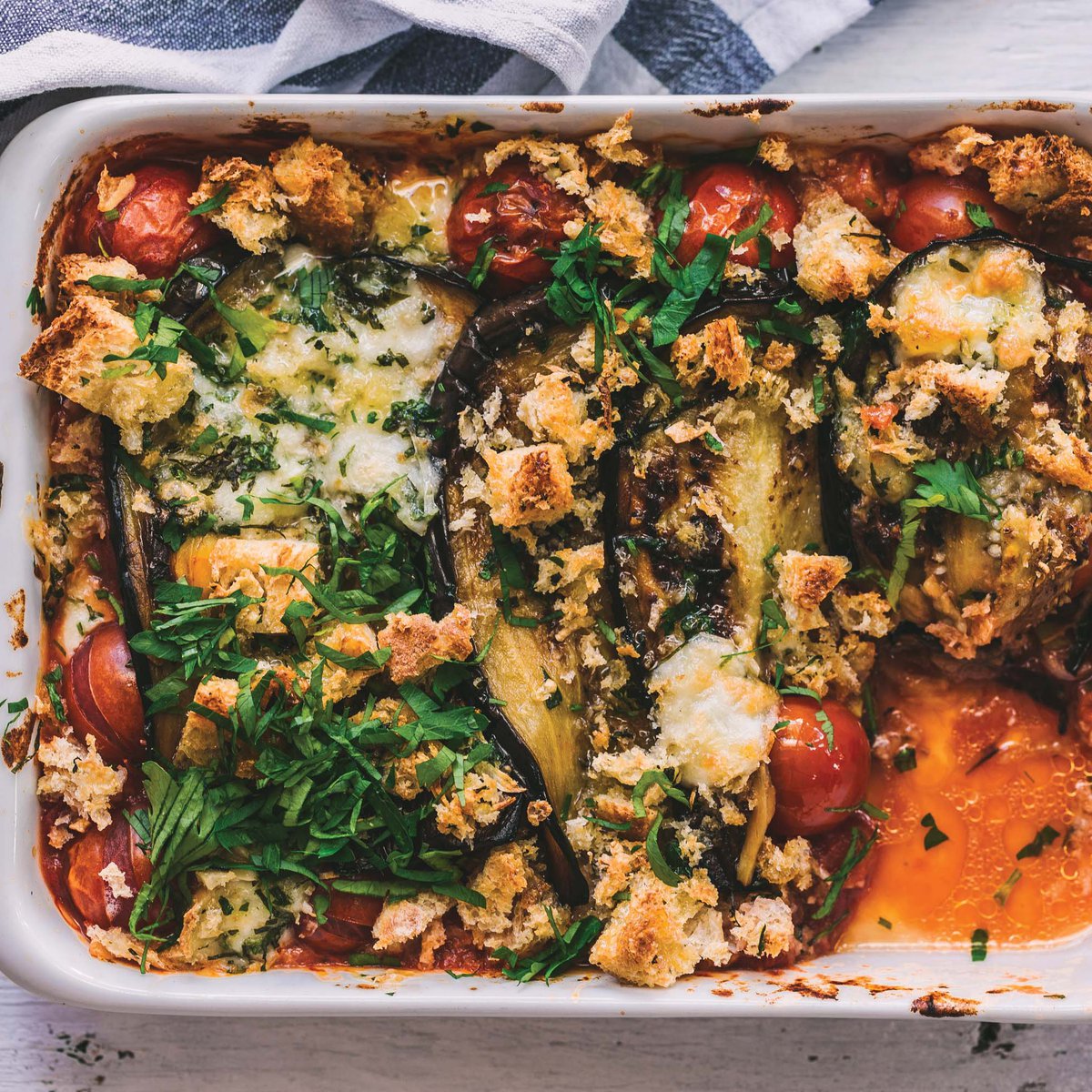 Egyptian spicy aubergine casserole
