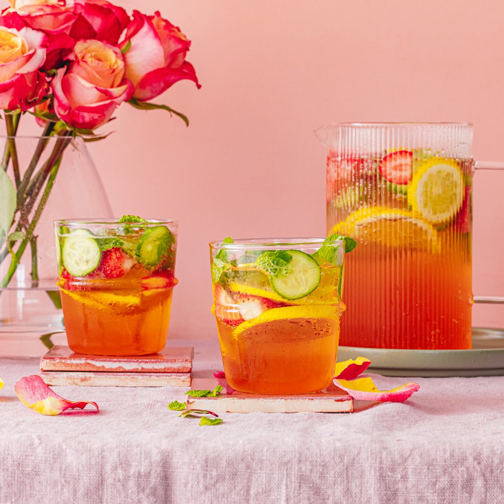 Kombucha Pimm's mocktail