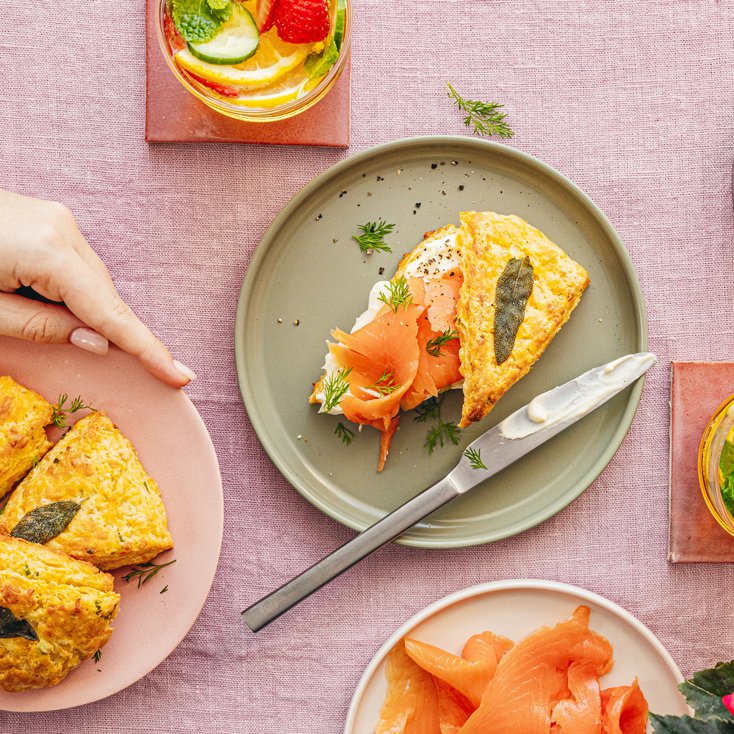 Cornish Cheddar and sage scones