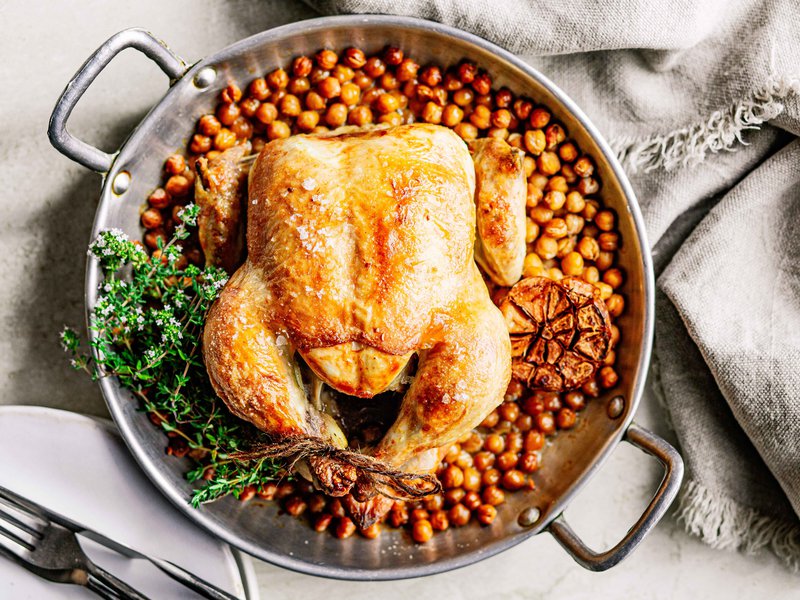 دجاج مشوي فيتا مملح