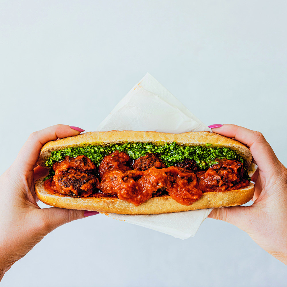 Falafel ‘meatball’ sub