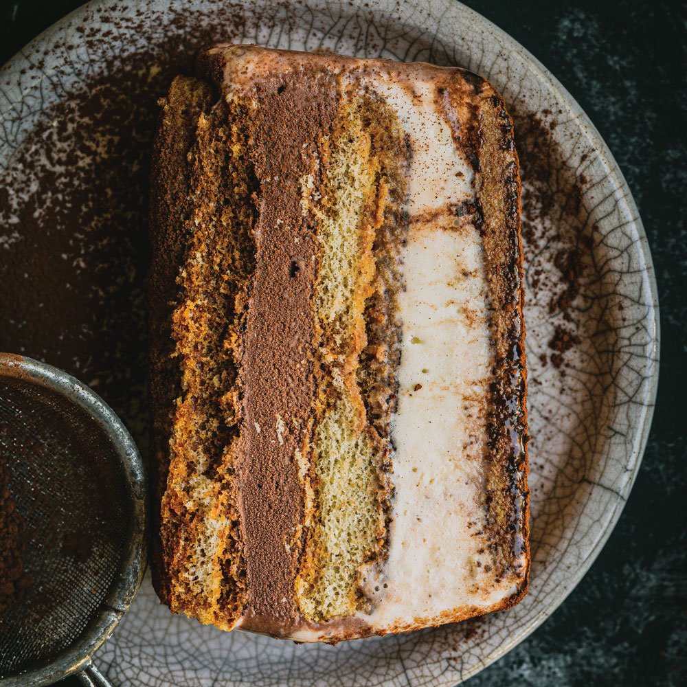 Frozen chocolate tiramisu
