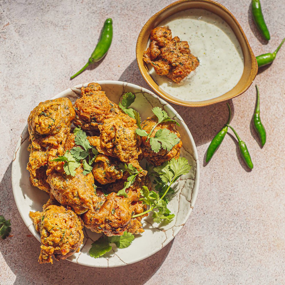 Green chilli bites with masala mint yoghurt recipe Spinneys UAE